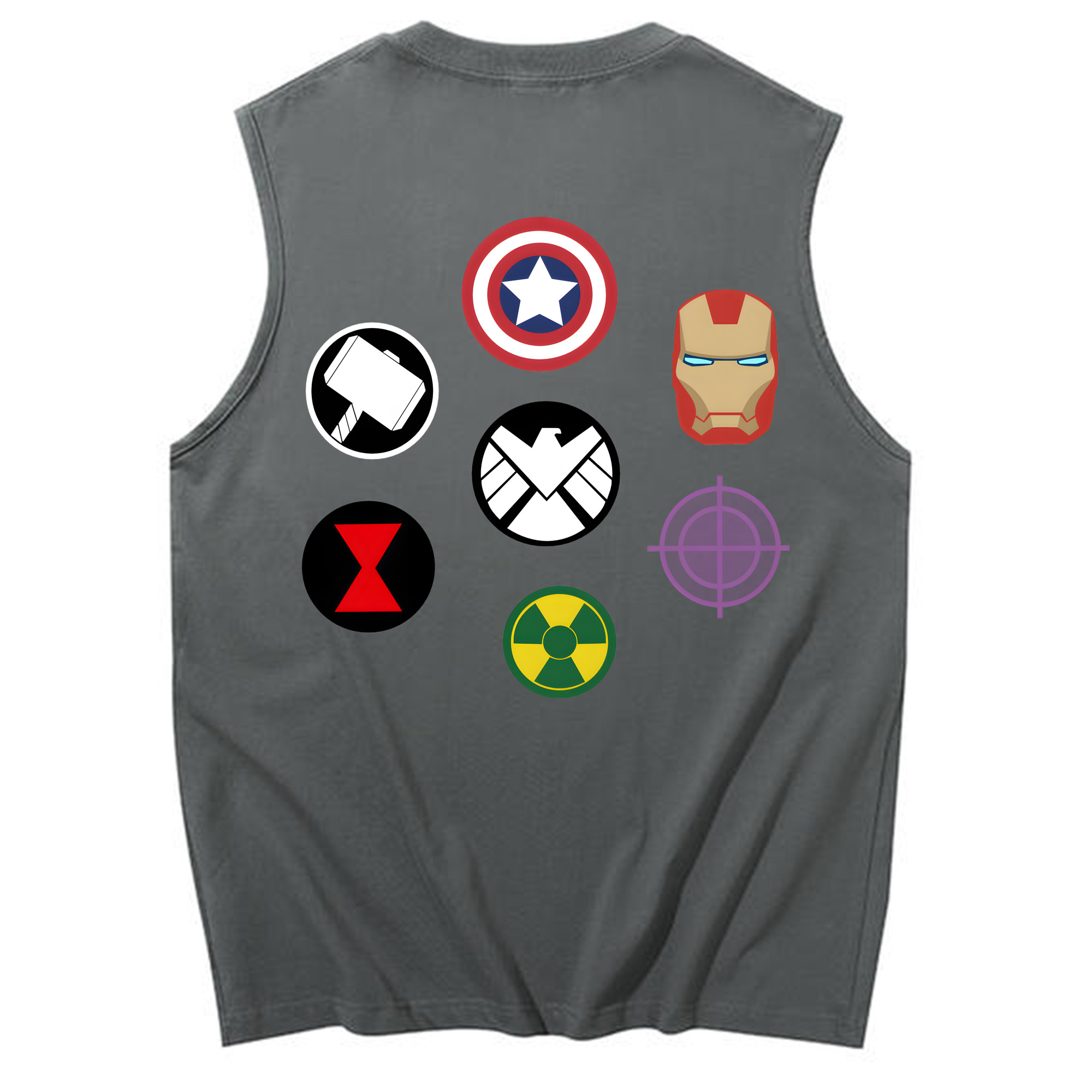 （画像用） アベンジャーズ The Avengers コットン100％タンクトップ（背面プリント）